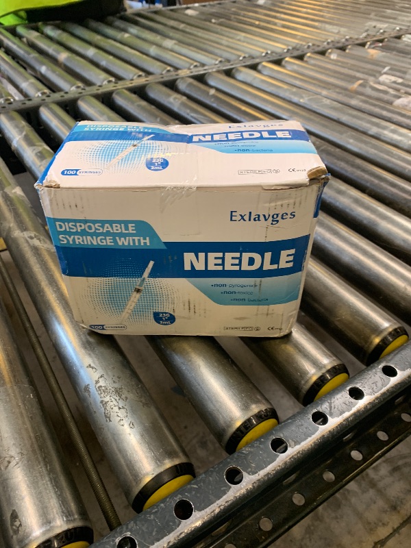 Photo 1 of 100 Pack Disposable 3ml/cc Lab Syringes with 23Ga 1 Inch Needle Luer Lock, Individually Sealed Packed