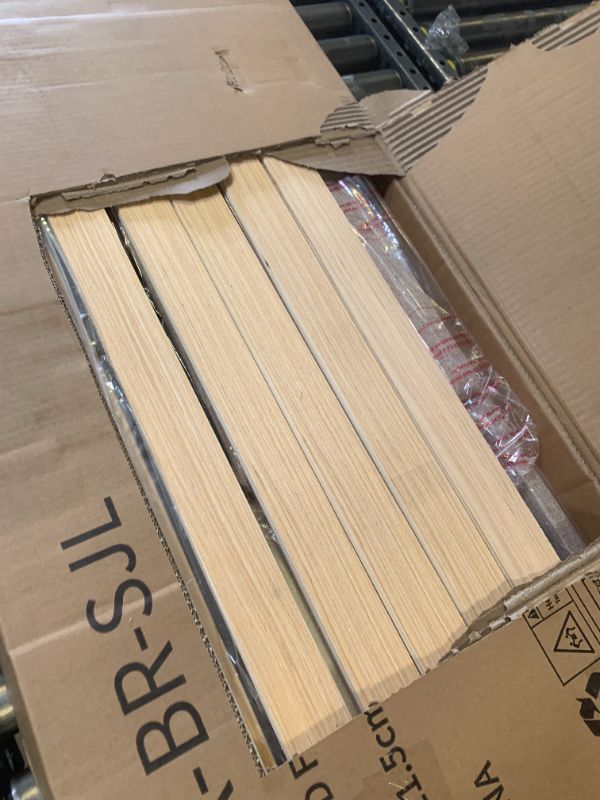 Photo 1 of Novilla King Size Bed Frame with Adjustable Headboard Platform King Bed Frame Linen Fabric Upholstered Headboard, No Box Spring Needed, Noise-Free, Wooden Slats Support, Easy Assembly, Beige