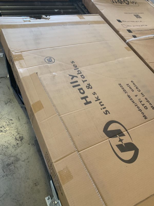 Photo 1 of Hally Stainless Steel Table for Prep & Work 30 x 60 Inches, NSF Commercial Heavy Duty Table with Undershelf and Galvanized Legs for Restaurant, Home and Hotel