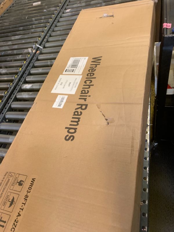 Photo 1 of FACHNUO 8 Feet Portable Wheelchair Ramp, Non-Skid Aluminum Handicap Ramps with Handle, Folding Threshold Wheel Chair Ramp for Home Steps, Stairs, Entry, Threshold, Doorways, Scooter, 800LBS Capacity