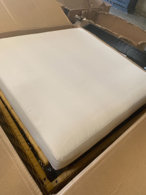 Photo 1 of LHBcraft Patio Furniture Set, Large 7 Piece Wicker Outdoor Sectional Furniture Set with Coffee Table, Patio Conversation Sets Sofa, Hand Knitting, All-Weather Cushions for Backyard, Porch, Beige