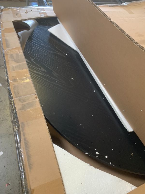 Photo 1 of Wantble Retro Round Dining Table,Minimalist Elegant Table for Living Room, Dining Room (Black)