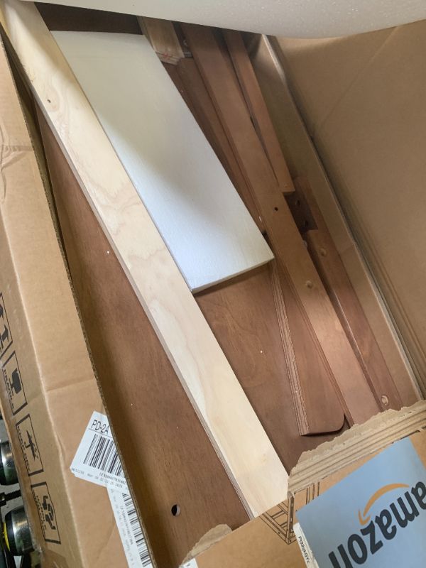 Photo 1 of Bellemave Full Floor Bed with Slats and Rails, Full Size Montessori Floor Bed with Bookcase and Fence, Easy Assemble Montessori Beds for Girls, Boys, Beige Floor Beds