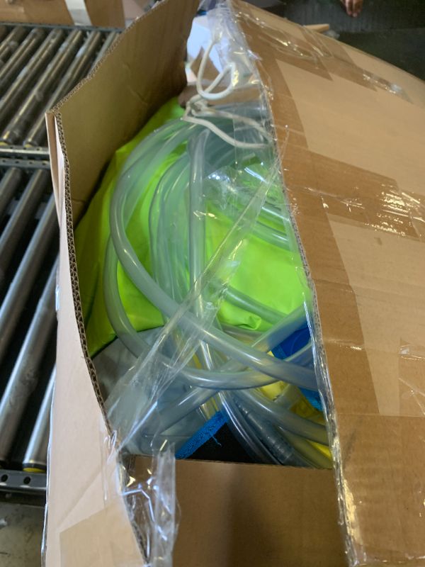 Photo 1 of Causeair Inflatable Bounce House with Slide,Dolphin Styling,Splashing Pool,Double Water Cannon,Climbing Wall,Heavy Duty GFCI Blower,Inflatable Water Park Slide for Kids Backyard Summer