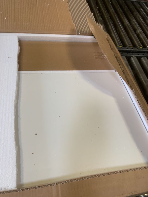 Photo 1 of LIVELYGLOW Makeup Vanity Desk with Smart LED Mirror & Charging Station, 35.4" White Vanity Table Set with Cushioned Stool, 4 Drawers & Hairdryer Rack, Modern Bedroom Dressing Table-White