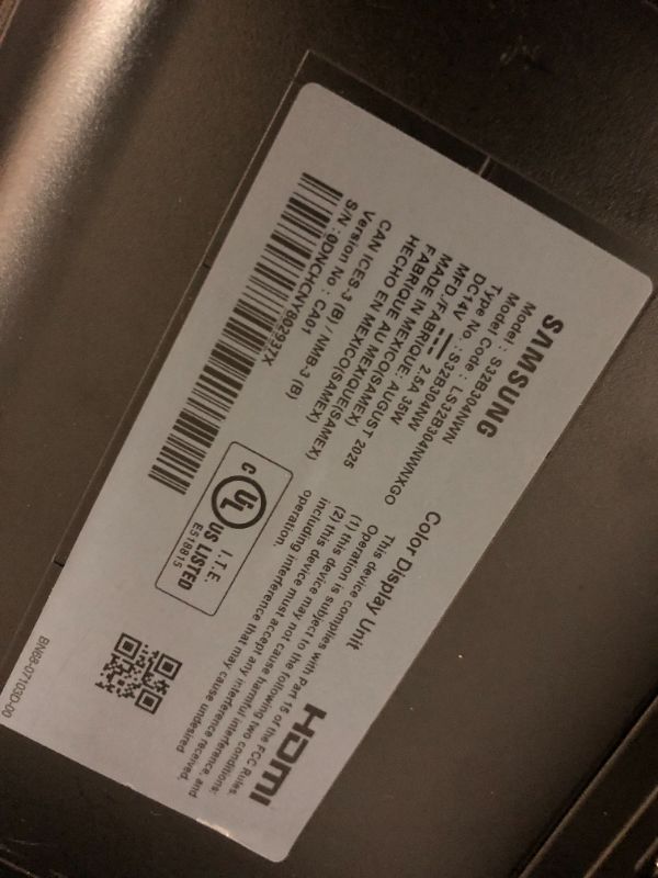 Photo 1 of **DAMAGED** Samsung 32-Inch Flat Computer Monitor, 75Hz, Borderless Display, AMD FreeSync, Game Mode, Advanced Eye Care, HDMI and DisplayPort, LS32B304NWNXGO, 2024