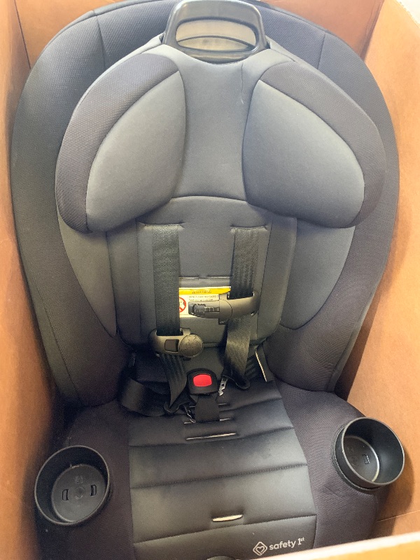 Photo 1 of Safety 1st Ellaris 3-in-1 Convertible Car Seat, Slim Fit Design, Rear & Forward-Facing, 5-Position Headrest, 3-Across Fit, Travel-Friendly with Machine-Washable Seat Pad, Smokey Haze
