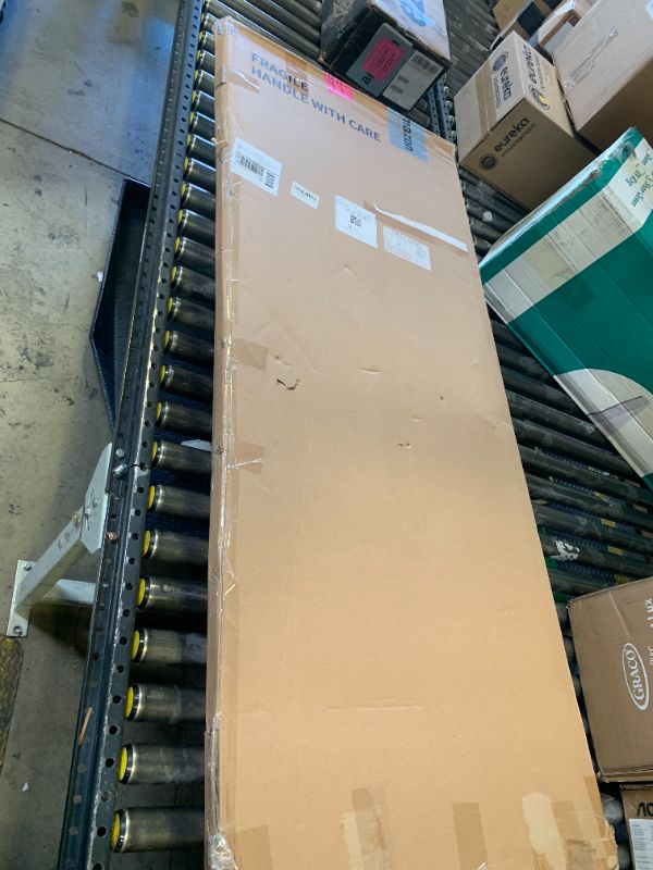 Photo 1 of Lumizone Extra Tall Cat Gate 61.02" High Pressure Mounted Extra Wide 26.38"-30.11" (17Sizes) 1.37" Gap No Drilling Auto-Close Tall Pet Gate for Dogs (Cream, 26.38"-30.11" W)+