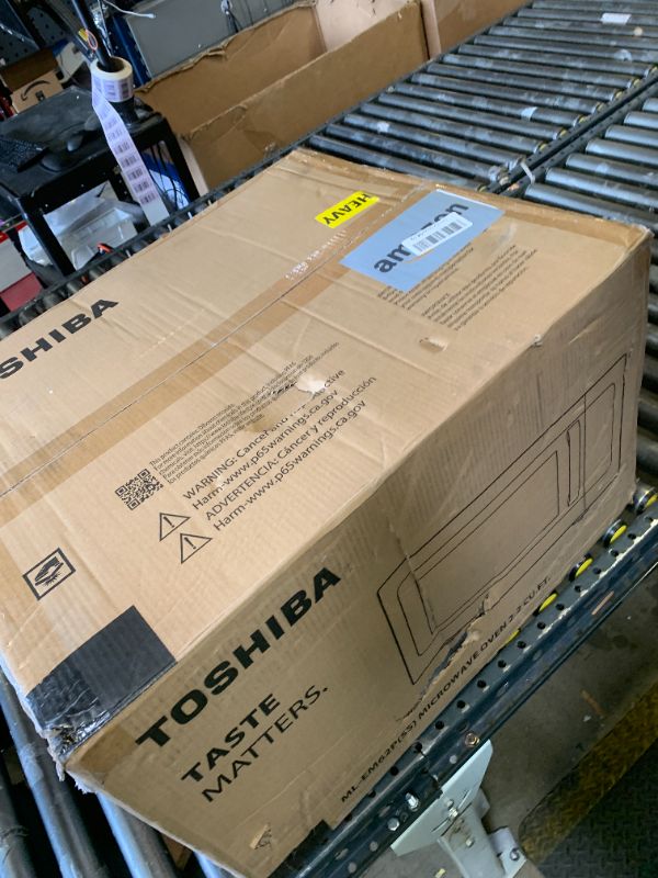Photo 1 of Toshiba ML-EM62P(SS) Large Countertop Microwave with Smart Sensor, 6 Menus, Auto Defrost, ECO Mode, Mute Option & 16.5" Position Memory Turntable, 2.2 Cu Ft, 1200W, Stainless Steel