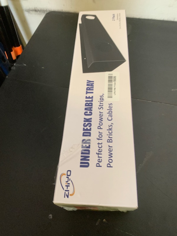 Photo 1 of ZhiYo 2 Pack Large Capacity Cable Management Tray, Under Desk Cable Tray 31.5in(2X L15.7in), PVC Standing Desk Cord Management Ideas, Cable Organizer for Office and Home - White