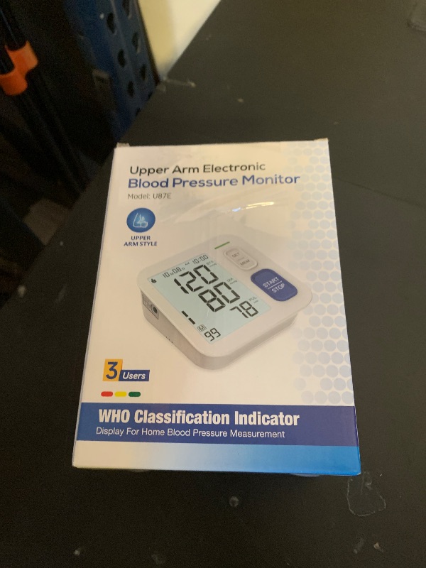 Photo 1 of Blood Pressure Machine Upper Arm, 3 Size Cuffs Included, Small 7"-9", Medium 9"-17" and Extra Large XL Cuff 13"-21", Accurate Automatic Digital BP Monitor Home Use, Large Backlit LCD, 3 Users