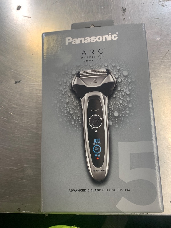 Photo 1 of Panasonic ARC5 Electric Razor for Men with Pop-Up Trimmer, Wet/Dry 5-Blade Electric Shaver with Intelligent Shave Sensor and Multi-Flex Pivoting Head – ES-LV65-S (Silver)