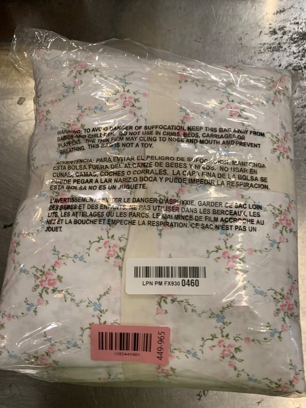 Photo 1 of Laura Ashley - Sheet Set, Breathable Percale Cotton Bedding, 200 Thread Count, Deep Pocket, Chic Home Decor (Lynda Pink, King)