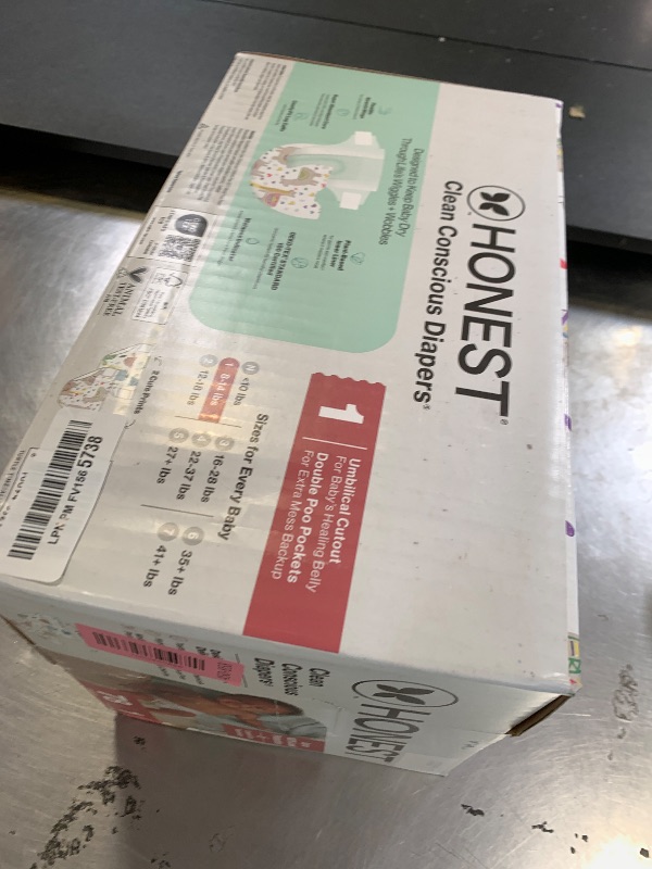 Photo 1 of The Honest Company Comfort Dry Disposable Daytime Diapers for Sensitive Skin, Hypoallergenic, All the Alpacas + Turtle Time, Club Box Size 1 (8-14 lbs) 78 Count