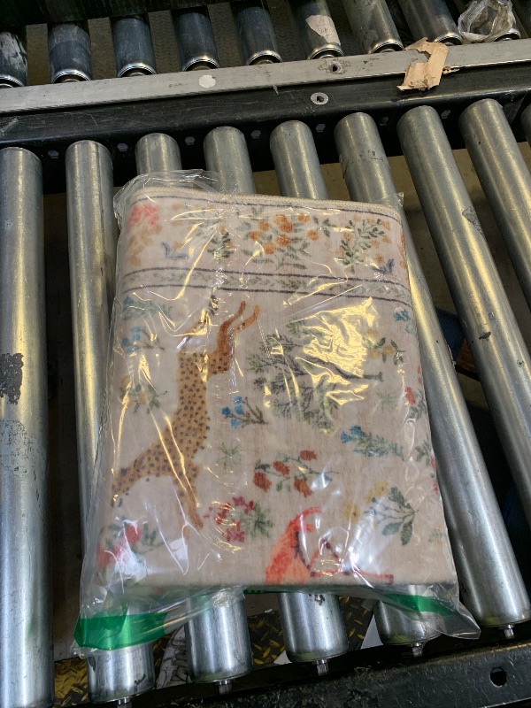 Photo 1 of DUKINO 2x6 Rug for Hallway, Washable Kitchen Runner Rug with Non Slip Backing, Soft Low Pile Vintage Animal Runner for Bedroom, Kitchen, Hallway, Entryway, Laundry, Beige