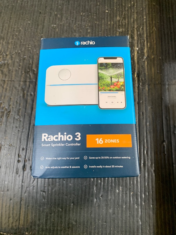 Photo 1 of Rachio WiFi Smart Sprinkler Controller (16-Zone Irrigation Remote Control) – App-Based Scheduling, Local Weather Intelligence, Rain Skips, Easy DIY Install
