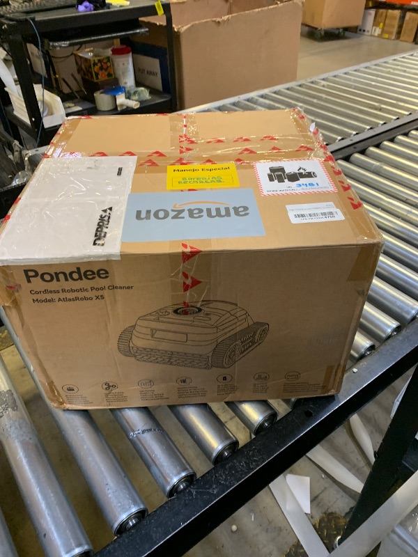 Photo 1 of Pondee X5 Cordless Robotic Pool Cleaner, Wall & Waterline Cleaning, Smart Navigation, Smart Precision Docking™, 180Mins Runtime, 4 Cleaning Modes, Pool Vacuum for Inground Pools up to 3,229 sq.ft