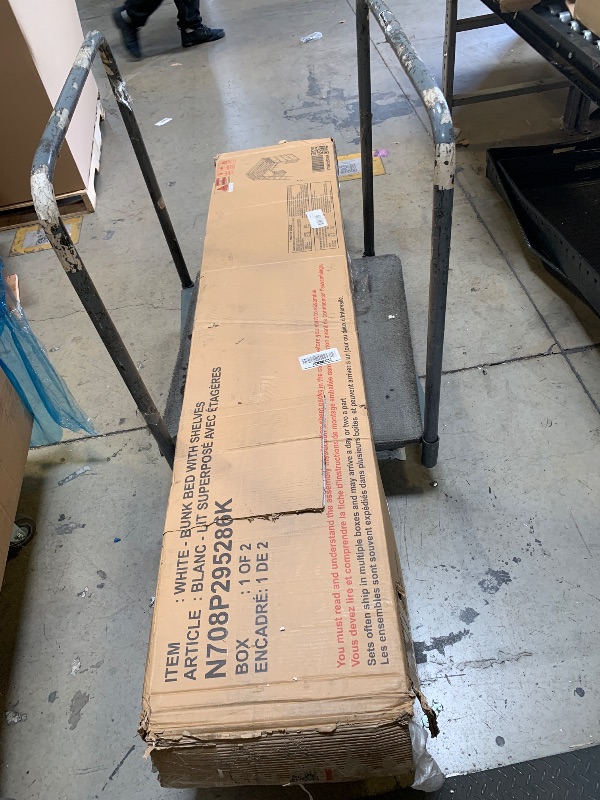 Photo 1 of bunk bed with shelves 