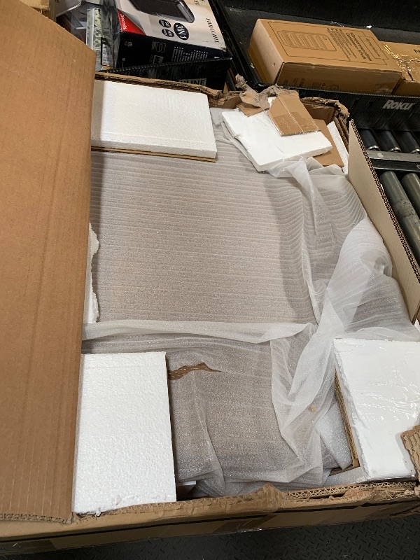 Photo 1 of Signature Design by Ashley Realyn Farmhouse Home Office Desk, 2 Drawers, Drop-down Drawer, USB Charging, Wood, 60" W x 28" D x 31" H, Chipped White and Brown