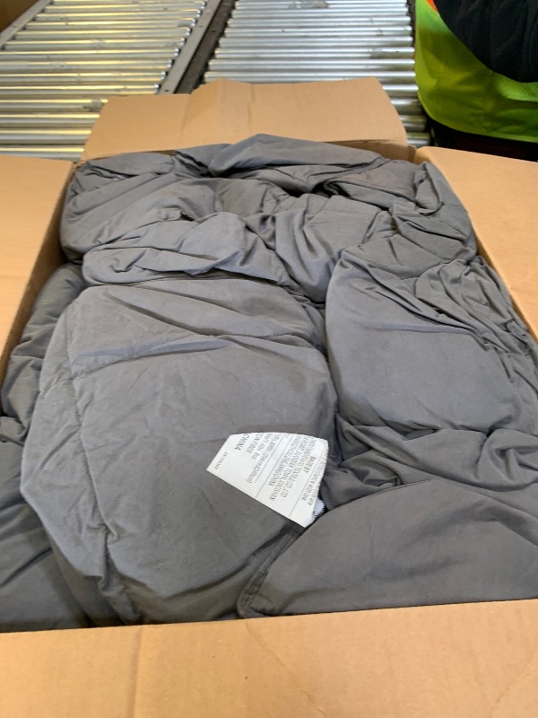 Photo 1 of Cosybay Oversized King Size Feather Down Fiber Comforter - Grey 100% Cotton Duvet Insert - Luxury All Season Hotel Bedding Comforter,Medium Warmth 116 x 98 Inch
