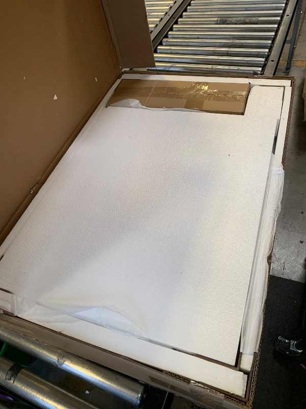 Photo 1 of YITAHOME 53 inch Large Rolling Kitchen Island with Trash Can Storage Cabinet, Portable Mobile Islands Table Long Floating Movable w Wheels Cabinet for 13 Gallon Garbage Bin 2 Drawer, White Oak (carton 1/2 PARTIAL SET) 