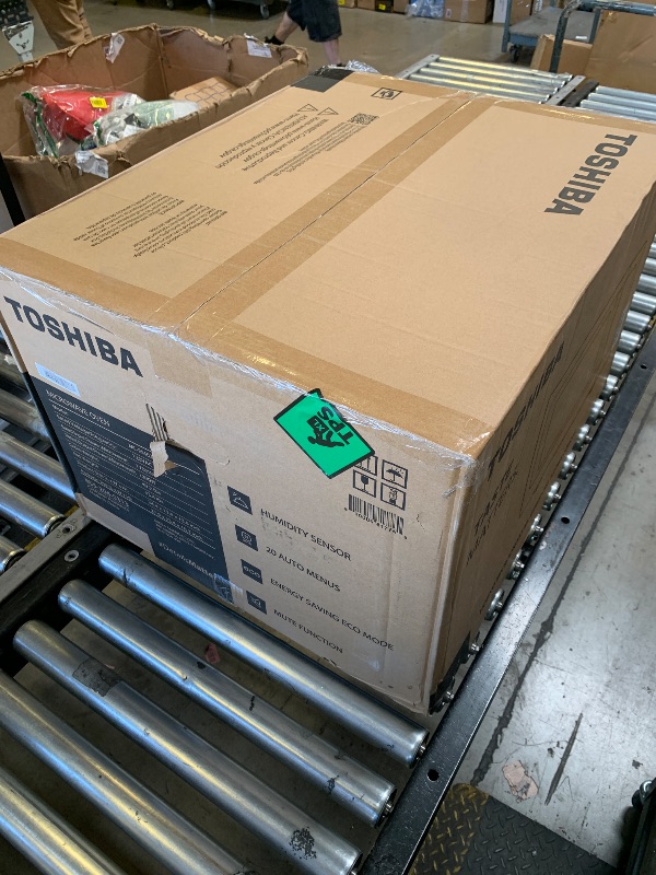 Photo 1 of Toshiba ML-EM62P(SS) Large Countertop Microwave with Smart Sensor, 6 Menus, Auto Defrost, ECO Mode, Mute Option & 16.5" Position Memory Turntable, 2.2 Cu Ft, 1200W, Stainless Steel