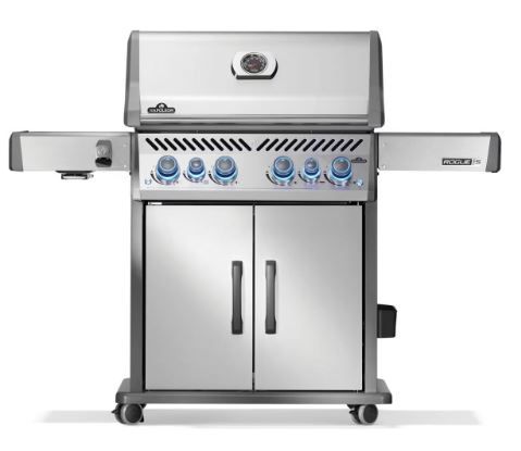 Photo 1 of Napoleon Rogue PRO-S 525 4-Burner Propane Grill w/ Side Burner & SafetyGlow - RPS525RSIBPSS-2 (slight dent on door)
