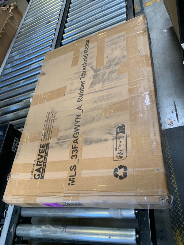 Photo 1 of 3 Pack Rubber Threshold Ramp 4" Rise, 33069LBS Capacity Portable Wheelchair Ramp with Channel Cord Cover, All-Weather Non-Slip Surface for Doorways, Steps, Cars & Pets (35.5"x24")