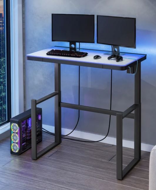 Photo 1 of Tresanti Aurora 47” Adjustable Height Desk with LED Lighting
