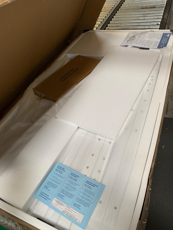 Photo 1 of Graco Benton 5 in 1 Convertible Crib (GREENGUARD Gold Certified) with Premium Foam Crib and Toddler Mattress Included - White, Converts from Baby Crib to Toddler Bed