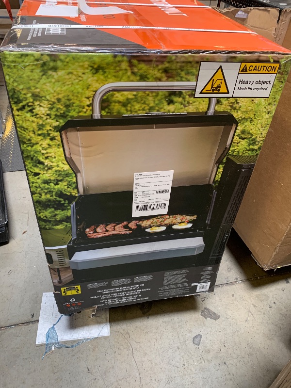 Photo 1 of Masterbuilt® Gravity Series® 800 Smoker Grill - Charcoal Grill plus Griddle Insert, Digital Control, App Connectivity, 800 Cooking Square Inches in Black, Model MB20040221 (slight damage dent) (sealed packaging)
