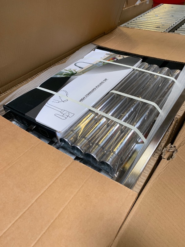 Photo 1 of GGW 2-Compartment Commercial Sink, Stainless Steel Utility Sink with Pull-out Faucet, Free Standing Double Bowl Kitchen Sink for Restaurant, Garage, Shop, Cafe, Outoor, 21.7"D x 47.2"W x 37"H