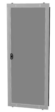 Photo 1 of Multi-Fit Patio Screen Door 30in. x 80in. Assembled White Aluminum Sliding Screen Door w/ Upgraded PetScreen Technology (factory sealed) 
