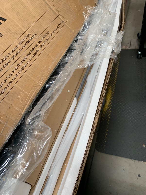 Photo 1 of Rolanstar Full Bed Frame with Storage Headboard & 4 Drawers, Metal Platform Bed with Charging Station, LED Single Bed with Side Shelf, No Box Spring Needed, Easy Assembly, Black
