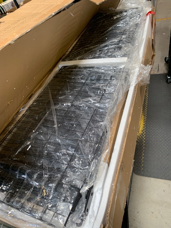 Photo 1 of Rolanstar Full Bed Frame with Storage Headboard & 4 Drawers, Metal Platform Bed with Charging Station, LED Single Bed with Side Shelf, No Box Spring Needed, Easy Assembly, Black
