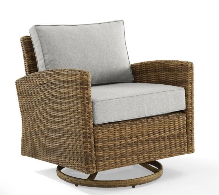 Photo 1 of Bradenton Wicker Swivel Rocker Outdoor Chair
