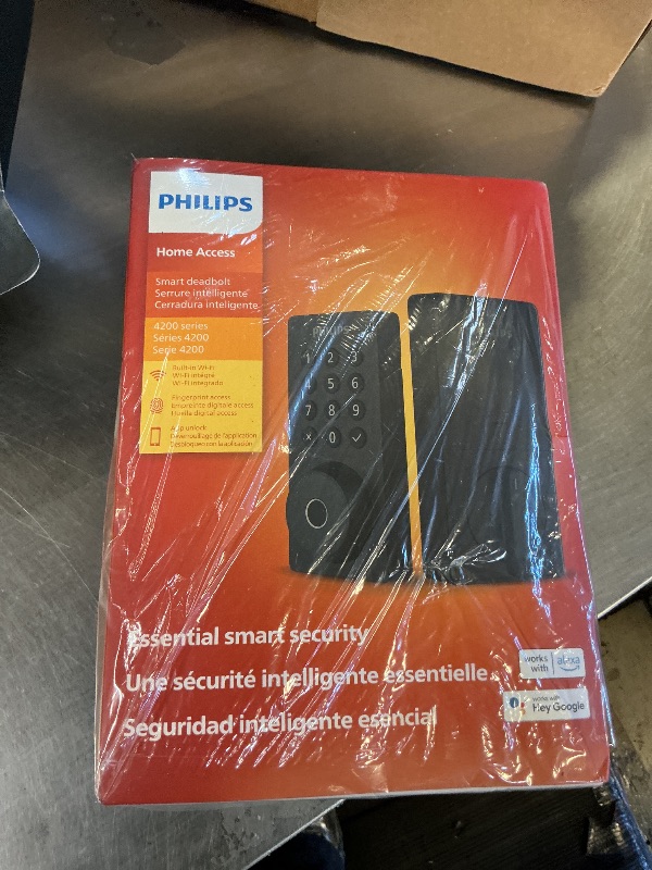 Photo 1 of Philips Wi-Fi Door Lock, WiFi Smart Lock Keyless Entry Deadbolt for Front Door, Compatible with Alexa & Google Assistant, Remote Control, Built-in WiFi, APP Fingerprint Passcode Unlock, Auto Locking