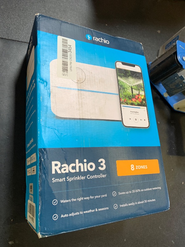 Photo 1 of Rachio WiFi Smart Sprinkler Controller (8-Zone Irrigation Remote Control) – App-Based Scheduling, Local Weather Intelligence, Rain Skips, Easy DIY Install