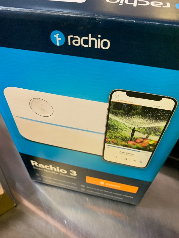 Photo 1 of Rachio WiFi Smart Sprinkler Controller (8-Zone Irrigation Remote Control) – App-Based Scheduling, Local Weather Intelligence, Rain Skips, Easy DIY Install