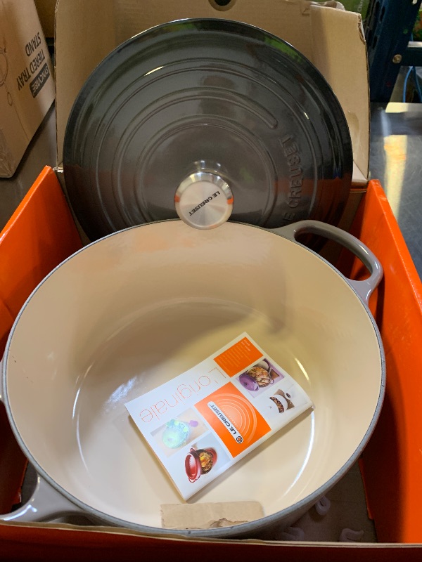 Photo 1 of Le Creuset Enameled Cast Iron Signature Round Dutch Oven, 7.25 qt., Oyster