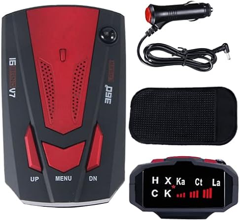 Photo 1 of Car Radar Detector, Laser Radar Detectors, 360° GPS Speed Police Safe 16 Band Voice Alert,1080P HD Auto Focus Webcam with Microphone (RED)