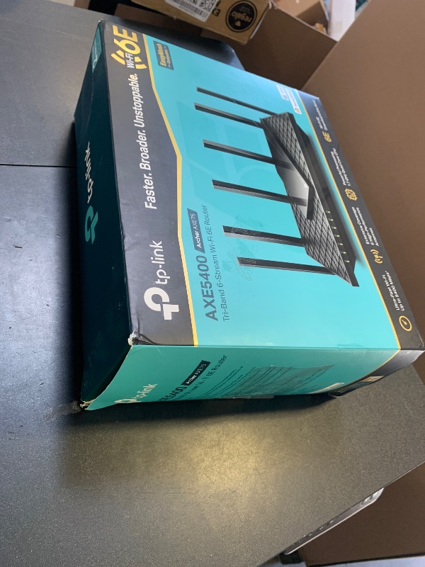 Photo 1 of TP-Link AXE5400 Tri-Band WiFi 6E Router (Archer AXE75), 2025 PCMag Editors' Choice, Gigabit Internet for Gaming & Streaming, New 6GHz Band, 160MHz, OneMesh, Quad-Core CPU, VPN & WPA3 Security