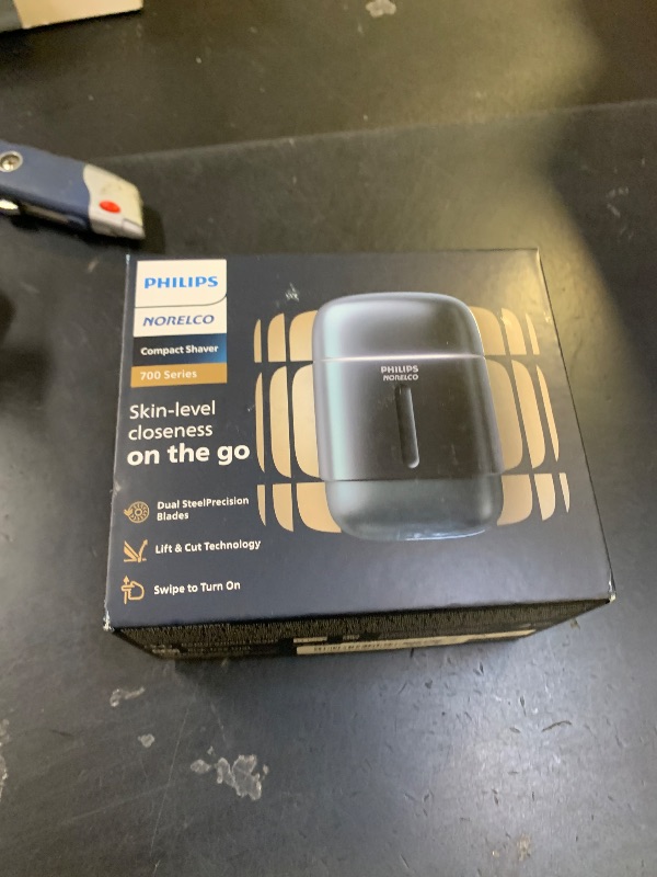 Photo 1 of Philips Norelco Shaver 700 Series - Compact Electric Shaver, Lift & Cut System, Dual SteelPrecision Blades, 4D Flex Heads, Wet & Dry Shave, Travel Case, Model S794/94