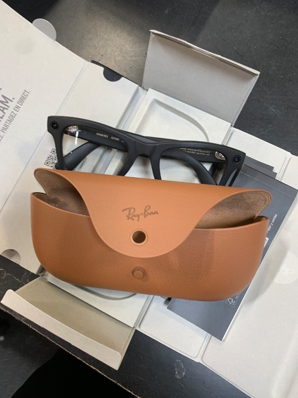 Photo 1 of Ray-Ban Meta (Gen 1), Wayfarer, Matte Black | Smart AI Glasses for Men, Women —12 MP Camera, Open-Ear Speakers for Audio, Video Recording and Bluetooth —Transitions® Green Lenses —Wearable Technology