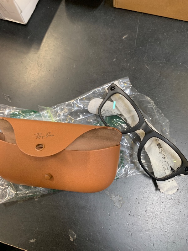 Photo 1 of Ray-Ban Meta (Gen 1), Wayfarer, Matte Black | Smart AI Glasses for Men, Women —12 MP Camera, Open-Ear Speakers for Audio, Video Recording and Bluetooth —Transitions® Green Lenses —Wearable Technology