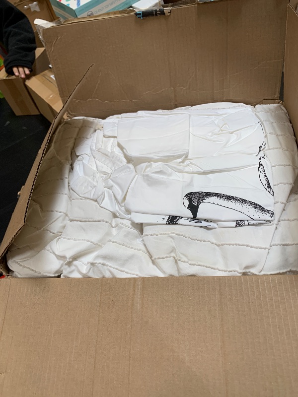 Photo 1 of DWR Heavyweight Down Feather Fibers Comforter King, Ultra-Soft Cotton Blend Fabric, 65oz Thicker Hotel Style Down Feather Fibers Duvet Insert for Cold Weather/Sleeper (106x90, White)