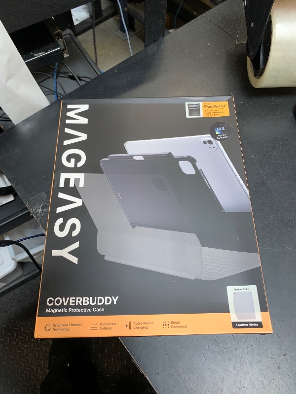 Photo 1 of MAGEASY CoverBuddy for 2024 iPad Pro 13" - iPad Pro Case Compatible with Magic Keyboard for iPad Pro (M4), Enhanced Thickness & Heat Dissipation - (White 5.0)