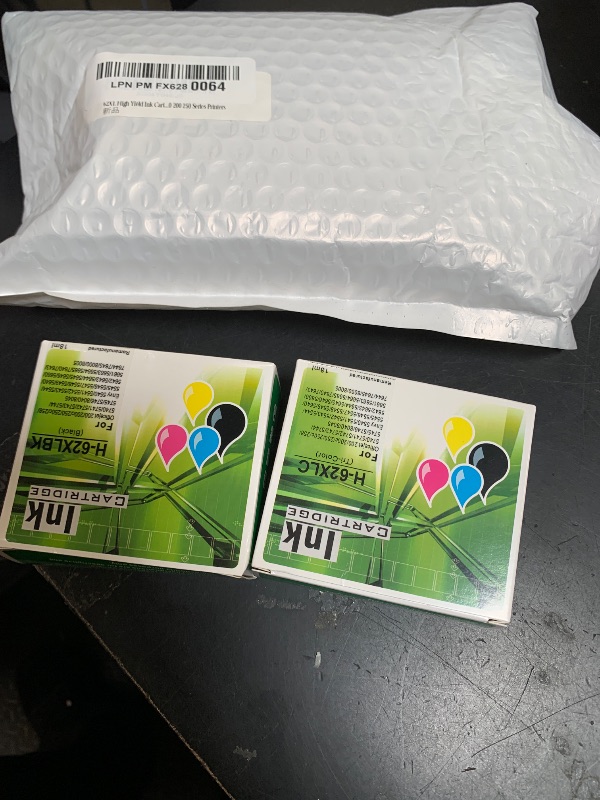 Photo 1 of 62XL High Yield Ink Cartridges Combo Pack (1 Black/1 Tri-Color 2-Pack) Compatible for HP 62XL 62 Replacement for HP Envy 5540 5640 5660 7644 OfficeJet 5740 5741 8040 200 250 Series Printers