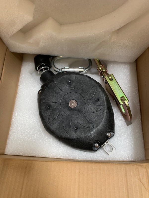 Photo 1 of Self Retracting Lifeline 20FT Fall Protection Safety Lanyard, [NO Tangle Steel Cable] Class 1 SRL ANSI OSHA Retractable Fall Arrest Construction Roofing Roofing Construction Gear