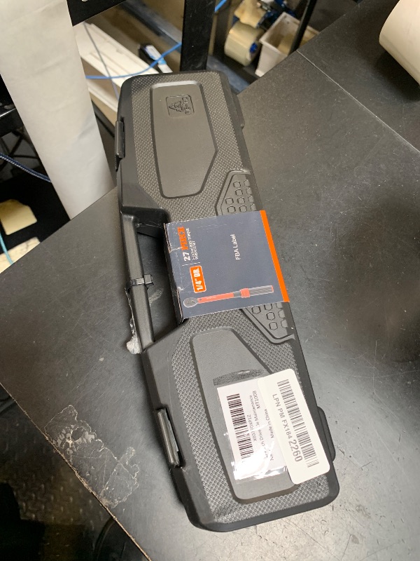 Photo 1 of 1/4 Inch Drive Click Torque Wrench, 27 PCS Bike Torque Wrench Set Double Scale (1-25Nm/8.9-221.3lb.in), 0.1Nm High Precision with Bit Sockets, 3/8 Adapter, Extension Bar, for Bicycle Maintenance